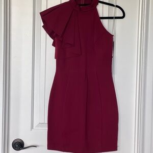 Lulus Au Revoir Burgundy Bodycon Dress - NWT